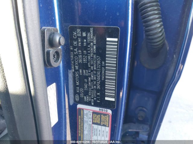 3KPA24AD4LE329657 KIA RIO S