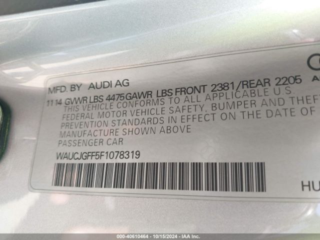 WAUCJGFF5F1078319 Audi A3 2.0 Tdi Premium