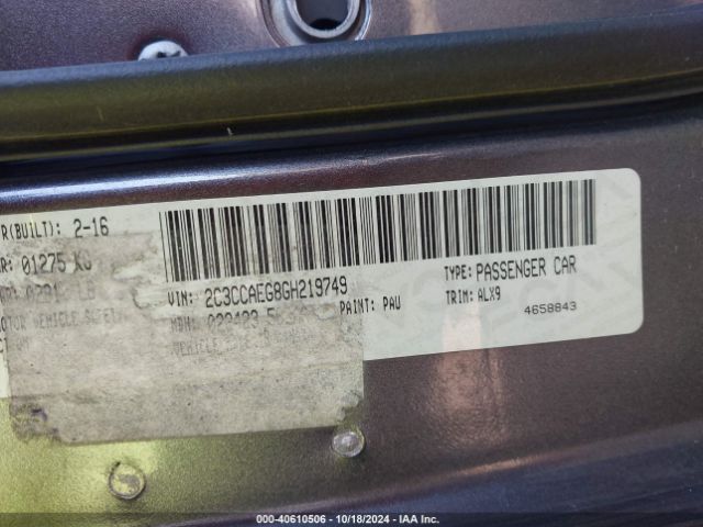 Chrysler 300C 2016 2C3CCAEG8GH219749 Image 9