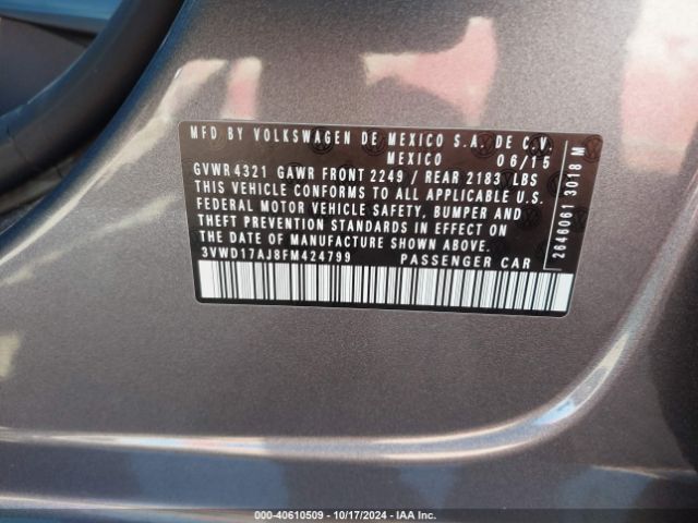 3VWD17AJ8FM424799 Volkswagen Jetta 1.8t Se