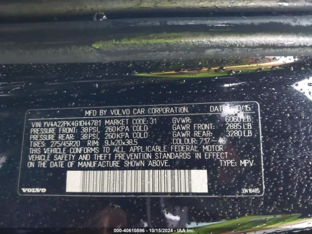 YV4A22PK4G1044781 Volvo Xc90 T6 Momentum