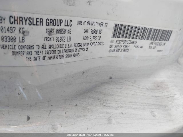 2012 FIAT 500C 3C3CFFDR1CT330622 Photo 8