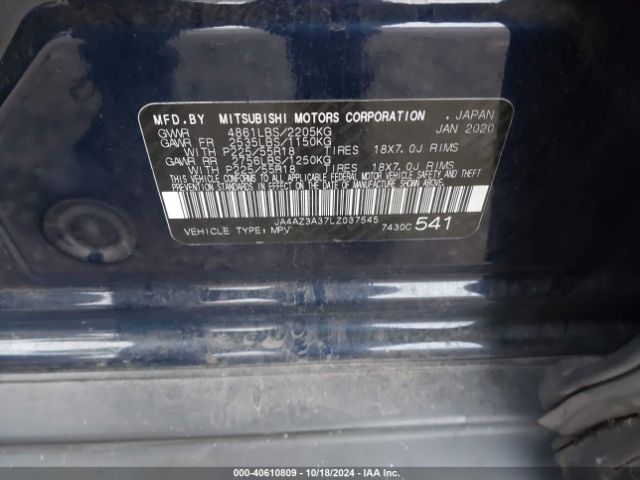 2020 MITSUBISHI OUTLANDER JA4AZ3A37LZ037545 Photo 8