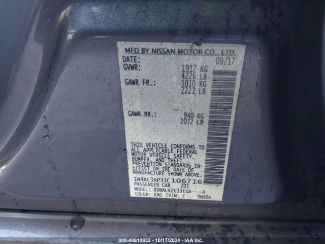 2018 NISSAN ALTIMA 1N4AL3AP3JC106716 Photo 8