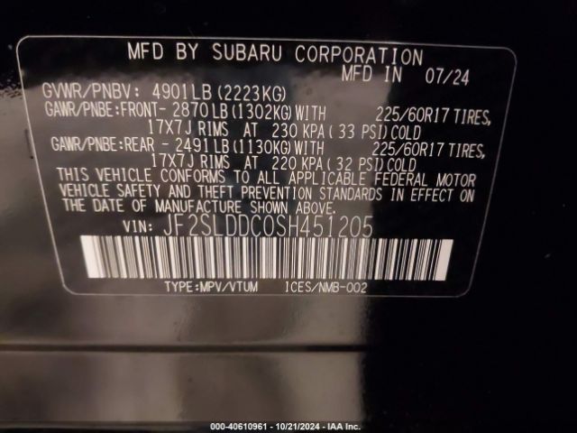 JF2SLDDC0SH451205 Subaru Forester Premium