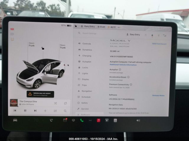 5YJYGDEE1MF118060 Tesla Model Y Long Range Dual Motor All-wheel Drive
