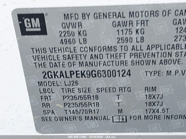 2GKALPEK9G6300124 GMC Terrain Slt