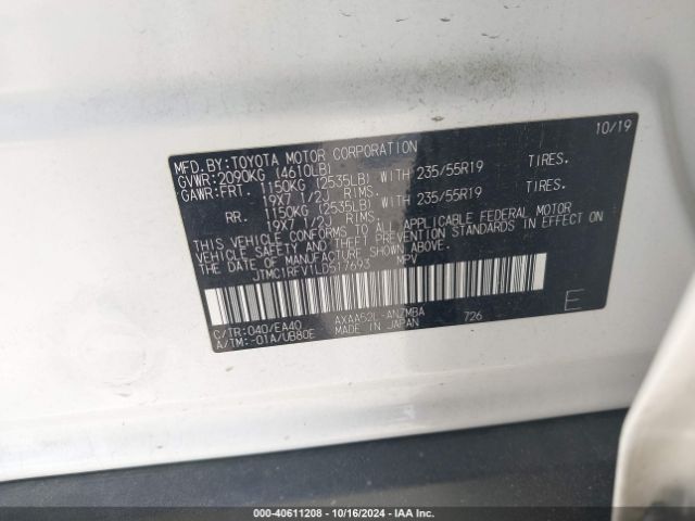 JTMC1RFV1LD517693 Toyota Rav4 Xle Premium