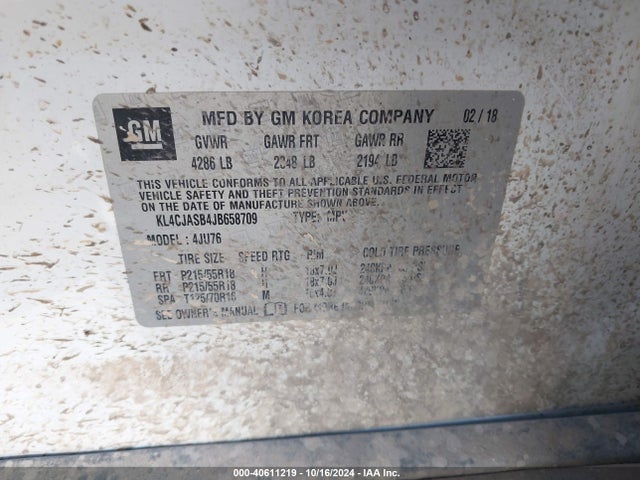 Buick Encore Preferred 2018 KL4CJASB4JB658709 Image 9