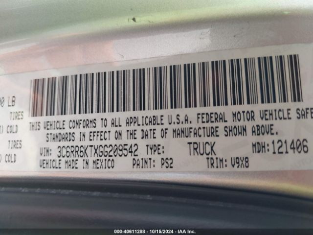 3C6RR6KTXGG209542 RAM 1500 Express