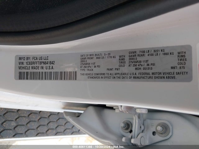 RAM 1500 Big Horn  4x4 5'7 Box 2023 1C6SRFFT8PN641842 Image 9