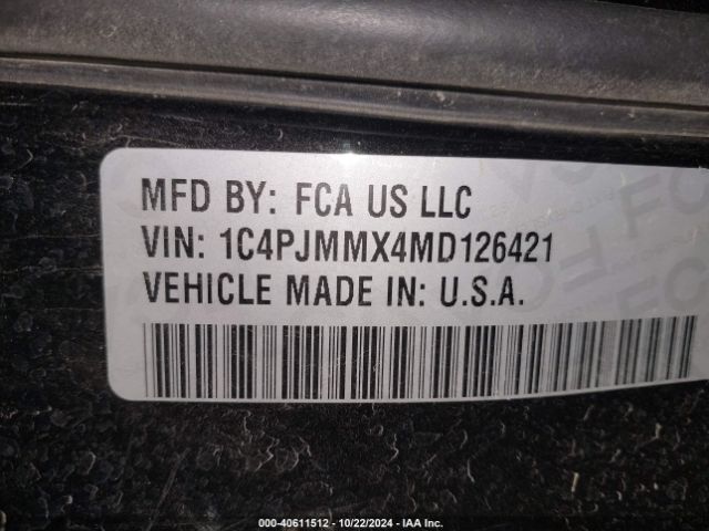 1C4PJMMX4MD126421 Jeep Cherokee Latitude Lux 4x4