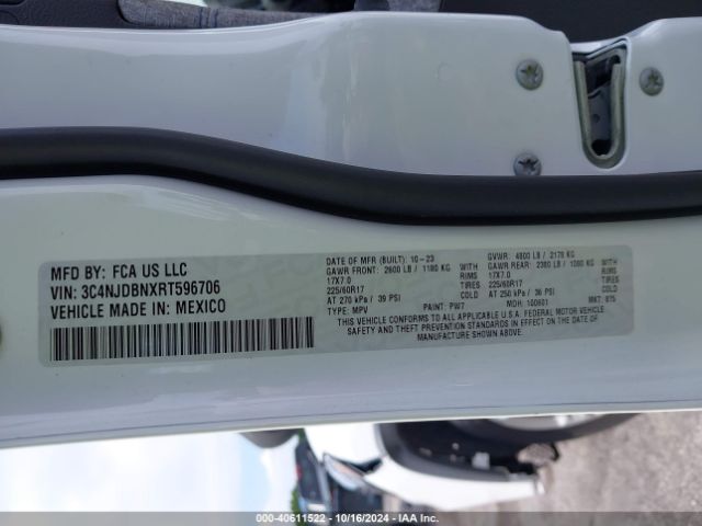3C4NJDBNXRT596706 Jeep Compass Latitude 4x4