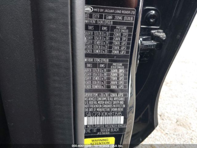 SALCP2FX0KH813585 Land Rover Discovery Sport Se