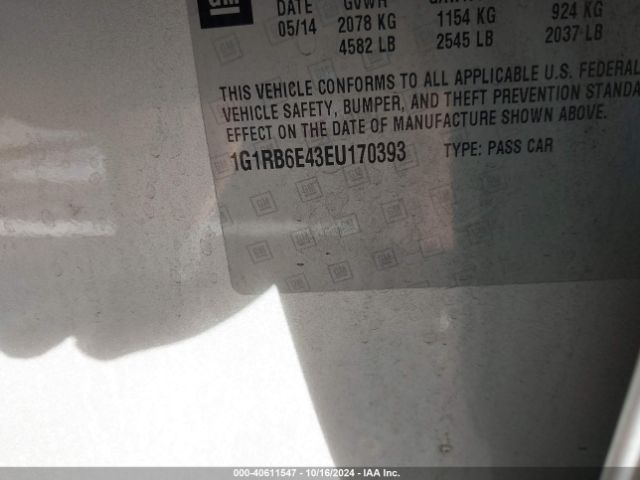 1G1RB6E43EU170393 Chevrolet Volt
