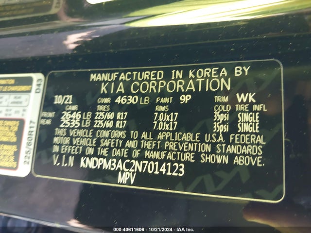 KIA Sportage Lx 2022 KNDPM3AC2N7014123 Image 9