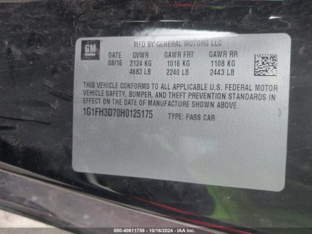 1G1FH3D70H0125175 Chevrolet CAMARO 2SS