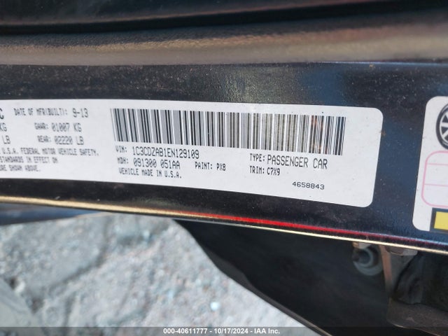 Dodge AVENGER SE 2014 1C3CDZAB1EN129109 Image 9