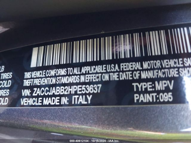ZACCJABB2HPE53637 Jeep Renegade Latitude Fwd