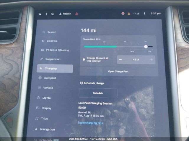 5YJXCAE27KF205129 Tesla Model X 100d/75d/long Range