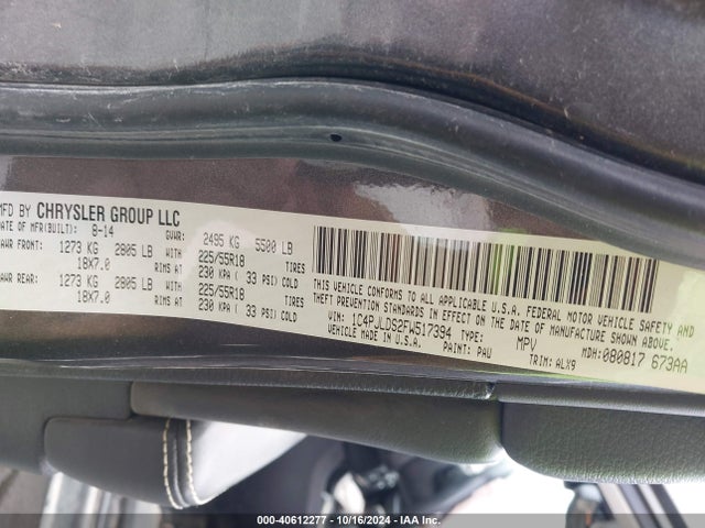 1C4PJLDS2FW517394 Jeep Cherokee Limited