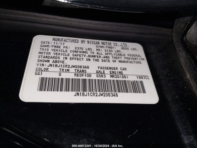 JN1BJ1CR2JW206346 Nissan Rogue Sport Sv