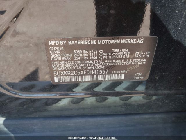5UXKR2C5XF0H41557 BMW X5 Sdrive35i