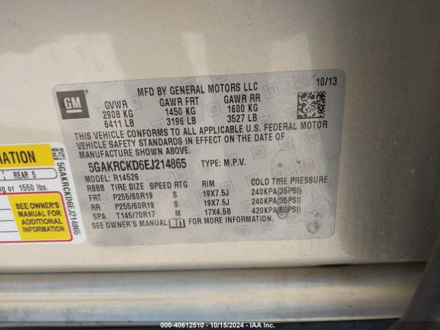 5GAKRCKD6EJ214865 Buick Enclave Premium
