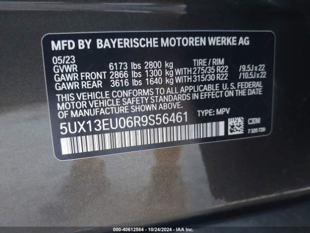 5UX13EU06R9S56461 BMW X5 Sdrive40i