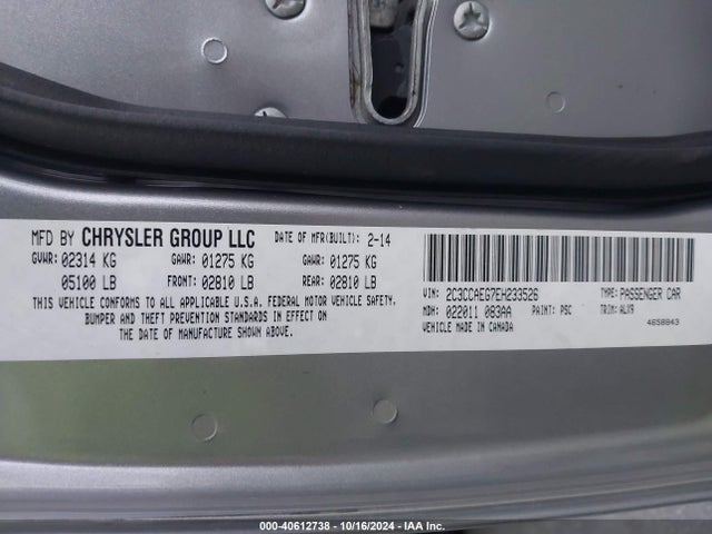2C3CCAEG7EH233526 Chrysler 300C