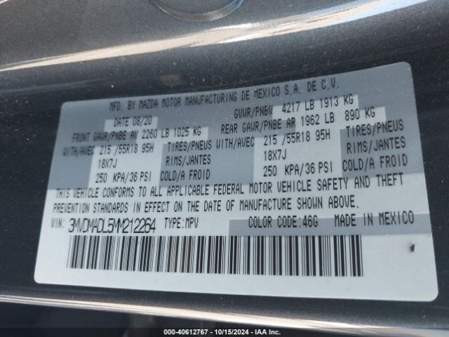3MVDMADL5MM212264 Mazda Cx-30 Premium
