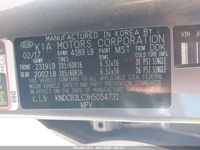 KNDCB3LC3H5054731 KIA NIRO LX