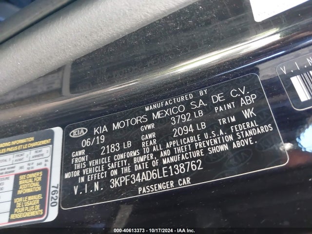 KIA Forte Gt-line 2020 3KPF34AD6LE138762 Image 9