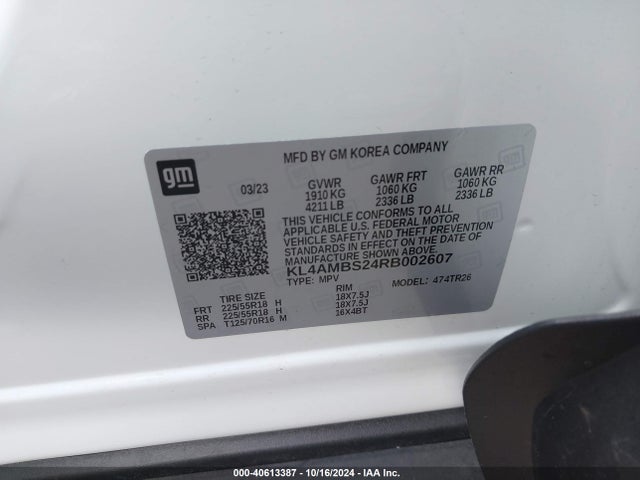 KL4AMBS24RB002607 Buick Encore Gx Preferred Fwd