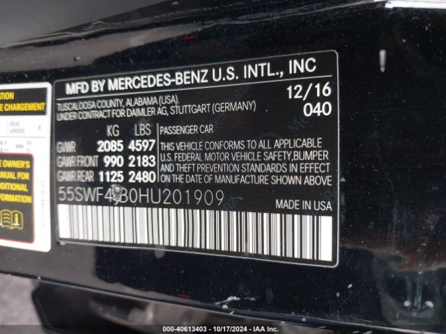 55SWF4JB0HU201909 Mercedes-Benz C 300 Luxury/sport