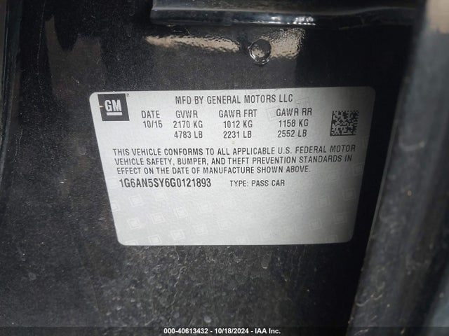1G6AN5SY6G0121893 Cadillac ATS-V