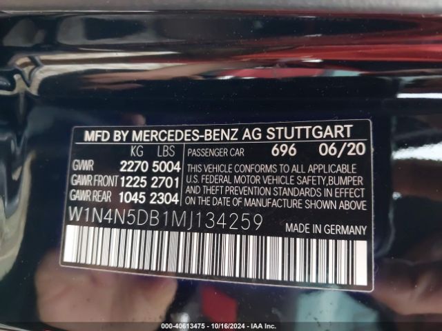 W1N4N5DB1MJ134259 Mercedes-Benz Amg Gla 45 4matic