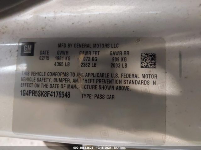 1G4PR5SK8F4176548 Buick Verano Convenience Group
