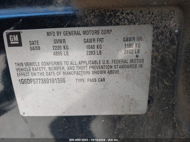 2008 CADILLAC CTS 1G6DF577380191590 Photo 8