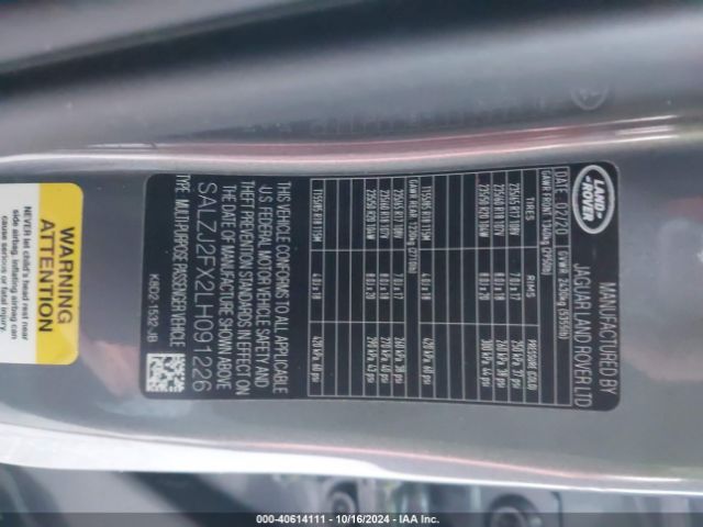 SALZJ2FX2LH091226 Land Rover Range Rover Evoque S