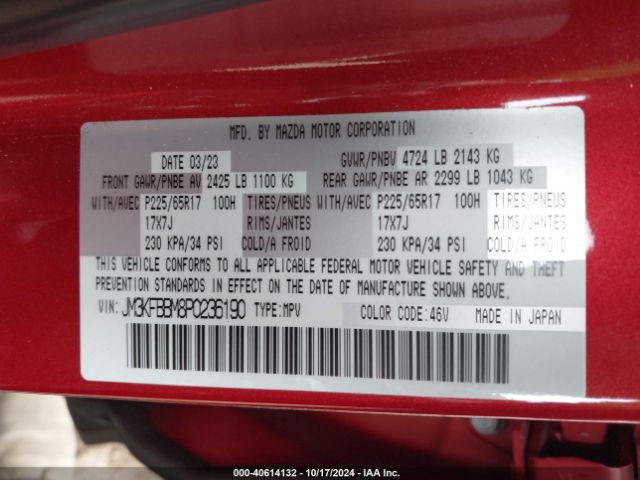 JM3KFBBM8P0236190 Mazda Cx-5 2.5 S Select