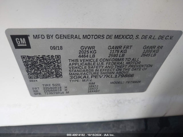 GMC Terrain Slt 2019 3GKALPEV7KL179866 Image 9