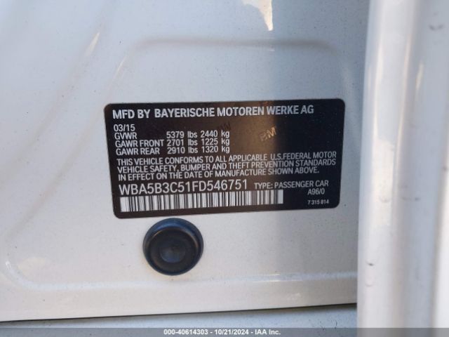WBA5B3C51FD546751 BMW 535i Xdrive