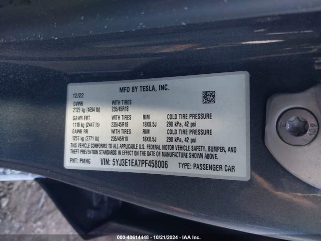 2023 TESLA MODEL 3 5YJ3E1EA7PF458006 Photo 8