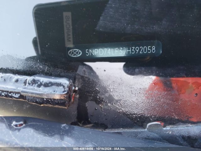 5NPD74LF3JH392058 Hyundai ELANTRA SE