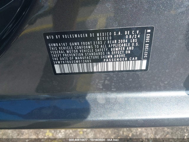 Volkswagen JETTA SE 2025 3VW7X7BU2SM012683 Image 9