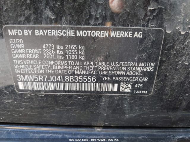 3MW5R7J04L8B35556 BMW 330i Xdrive