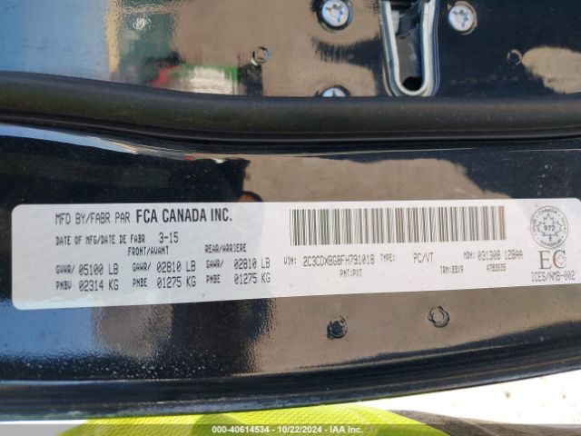 2C3CDXBG8FH791018 Dodge Charger Se