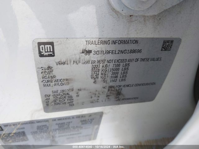 3GTU9FEL2NG188696 GMC Sierra 1500 Limited 4wd  Short Box Denali