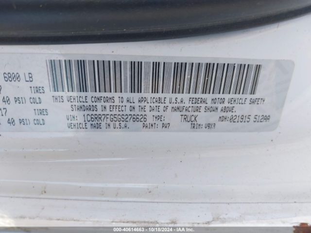 1C6RR7FG5GS276626 RAM 1500 Express